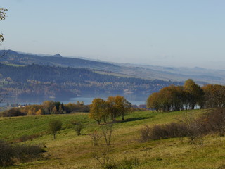 Obraz premium Pieniński Park Narodowy.Barwy jesieni w górach.