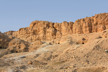 Fototapeta na wymiar Valley Of The Queens, Luxor, Egypt. Ancient undeground tombs.