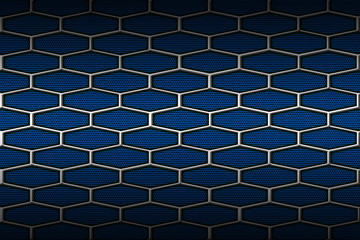 black and blue cell metal background and texture. 3d illustration design.