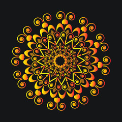 Awesome beautiful unique gold mandala background template vector pattern