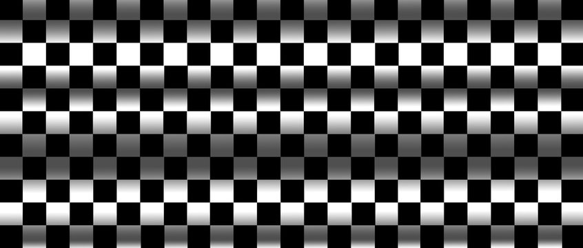 white and black checkered flag for racing background and texture.
