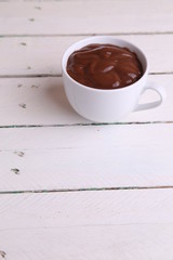 white cup of delicious chocolate