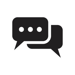 Chatting, message Icon template black color editable. Chatting, message Icon symbol Flat vector illustration for graphic and web design.