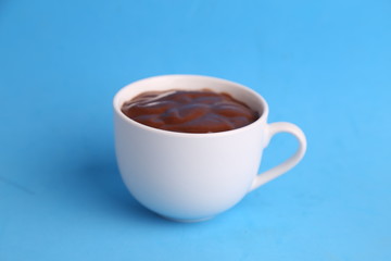 white cup of delicious chocolate