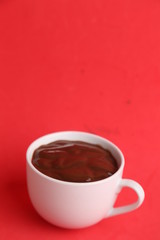white cup of delicious chocolate