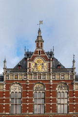 Fototapeta na wymiar Amsterdam central station in Holland
