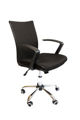black office chair isolated on white background	