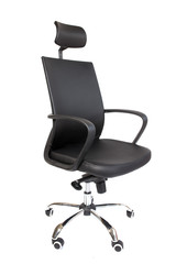 black office chair isolated on white background