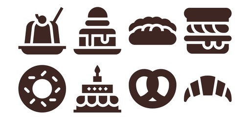 pastry icon set