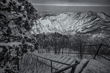 Trails of Seoraksan National Park in Winter