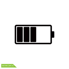 Battery icon vector illustration flat style