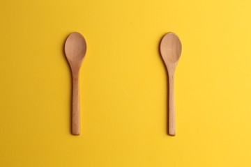 small bamboo wooden kitchen spoons for food
