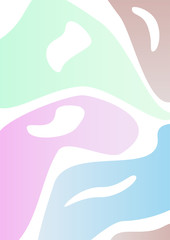 Matte colors, abstract shapes vector image