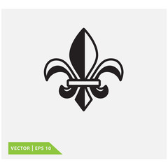 Fleur de lis icon vector logo template © Mas