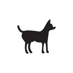 Dog icon flat style illustration