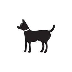 Dog icon flat style illustration