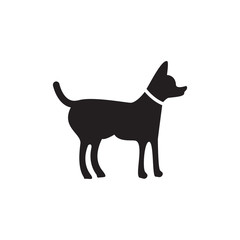 Dog icon flat style illustration
