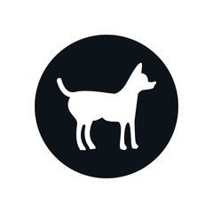 Dog icon flat style illustration