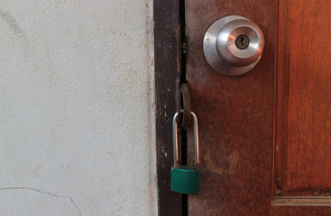 Forgot to lock the door key at home.
