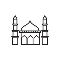 Mosque icon vector logo template