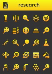 Modern Simple Set of research Vector filled Icons
