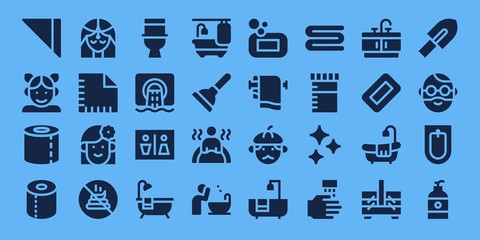 toilet icon set