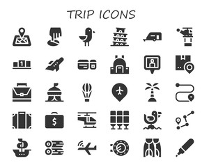 trip icon set