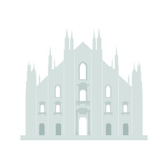 Fototapeta premium Milan Cathedral - Simple Vector Illustration