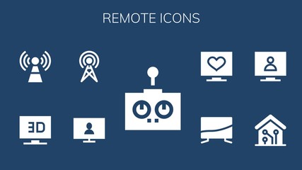 Modern Simple Set of remote Vector filled Icons