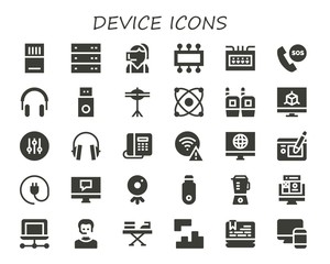 Modern Simple Set of device Vector filled Icons