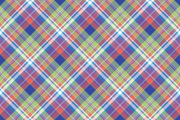 Madras color check plaid seamless pattern