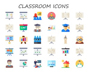 classroom icon set