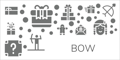 bow icon set