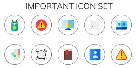 important icon set