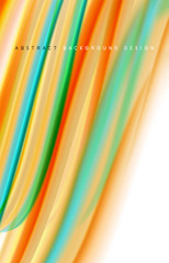 Abstract background - fluid color gradient waves, with dynamic motion line effect. Vector Illustration For Wallpaper, Banner, Background, Card, Book Illustration, landing page