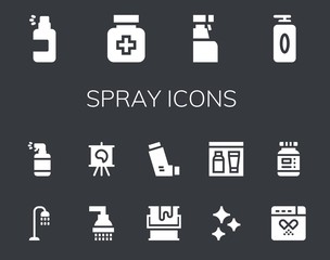 spray icon set