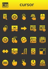 Modern Simple Set of cursor Vector filled Icons