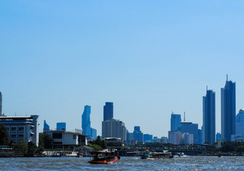 Fototapeta na wymiar Lifestyle of the Chao Phraya River Basin