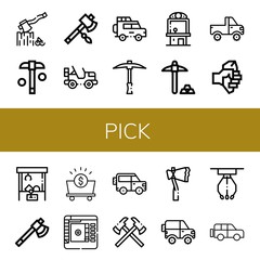 Set of pick icons