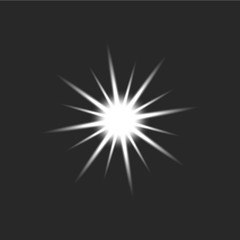 Fototapeta premium White glow glowing on a transparent background Gleam, bright flash, sparkle ,light effect stars,shiny flash,decoration twinkle,Glowing light effect and bursts collection Vector