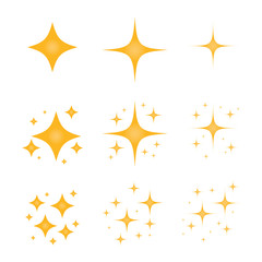 Sparkling black and white symbol vector A set of original sparkling starter icons, a shiny shine, light effect stars,shiny flash,decoration twinkle,Glowing light effect and bursts collection Vector