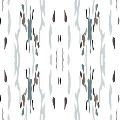 Hand Drawn, Paint Texture. Shibori Ornament. 