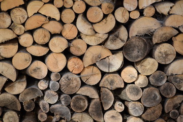 Ein Stapel Brennholz, oder Kunst