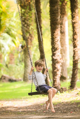 Teen boy on swing