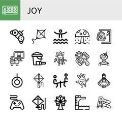 joy simple icons set