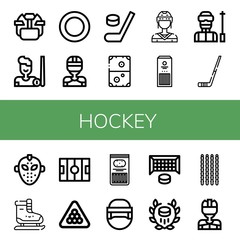 Set of hockey icons