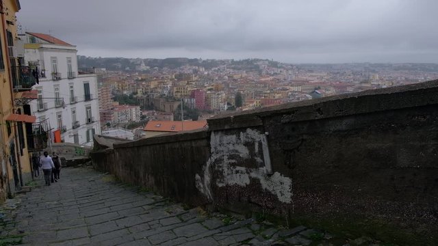 N&aacute;poles. Pedamentina a San Martino. Campania, Italia, Europa.