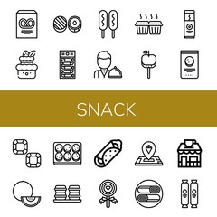 snack icon set