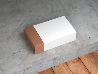 Black Box Mockup on concrete