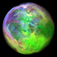 Magical planet ball with distorted